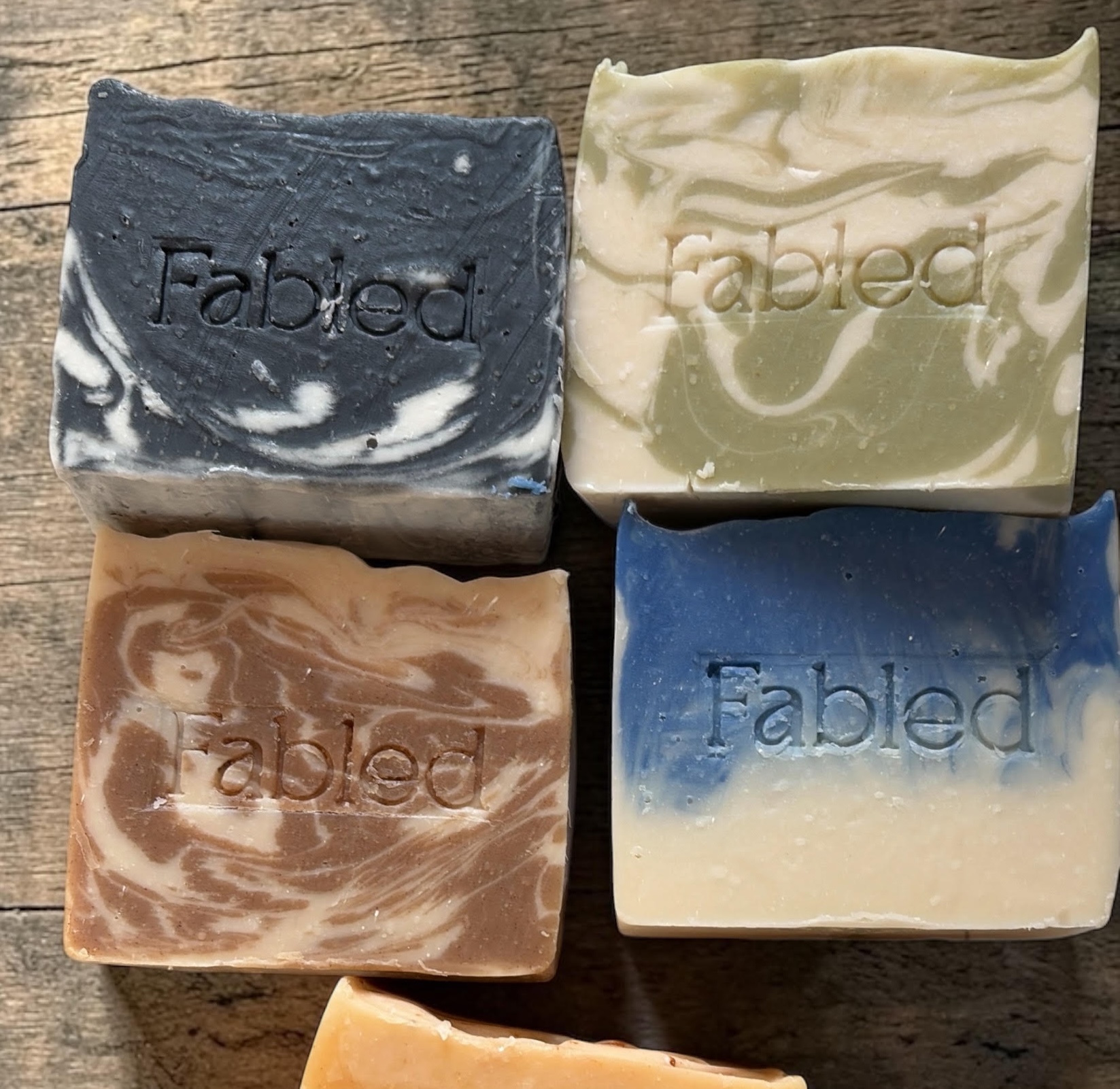 Cold-pressed handmade soap bars